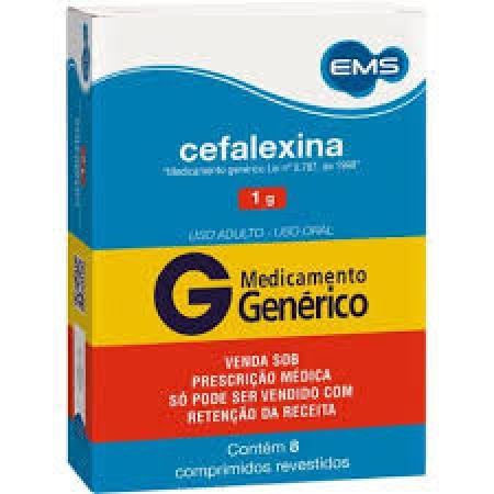 Cefalexina 1g 8 comprimidos EMS Genérico