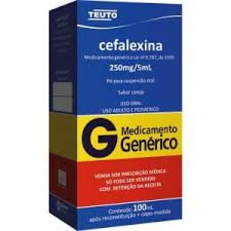 Cefalexina 250mg/5ml Genérico Teuto 100ml Pó para Suspensão Oral