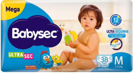 Fralda Babysec Ultrasec Mega Galinha Pintadinha M 38 Unidades