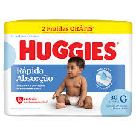 Fralda Infantil Huggies Meguinha Tamanho G 30 Unidades 30
