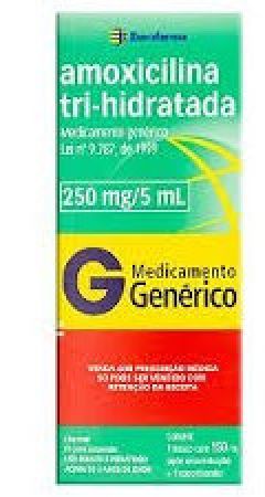 Amoxicilina Tri-Hidratada 250mg/5ml Pó para Suspensão Oral 150ml + 1 copo dosador Eurofarma Genérico