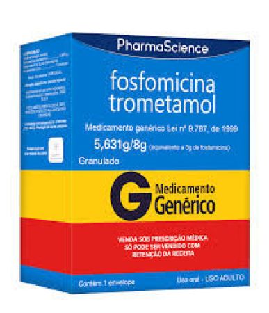 Fosfomicina Trometamol 5,631g Granulado 1 Envelope 8g Genérico PharmaScience